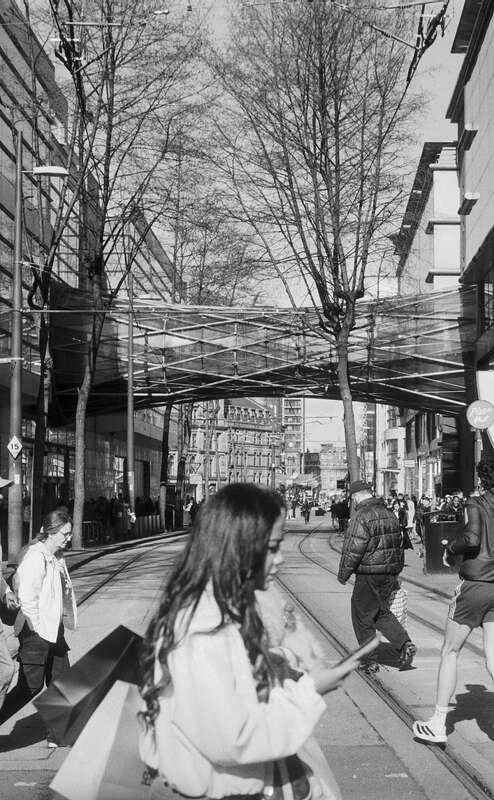 2026-06-03 / IMG_100-19 — Manchester — shot on Olympus OM10n — Fomapan 200 Black & White